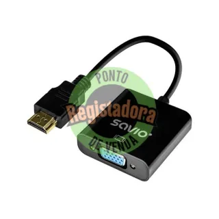 HDMI (M) - VGA (H) ADAPTER BLACK SAVIO AK-75