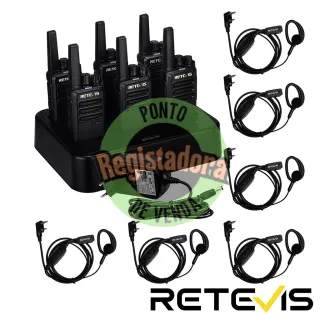 Walkie Talkie C/ Auricular RT668 + Cradle - Pack 6