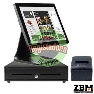 Pack - POS ZQ-T8350 Intel i7 1065G7 / DDR4 8GB / SSD 256GB / Touch 15" + VFD 2X20 / Impressora S260M / Gaveta C410F / Windows 11 P