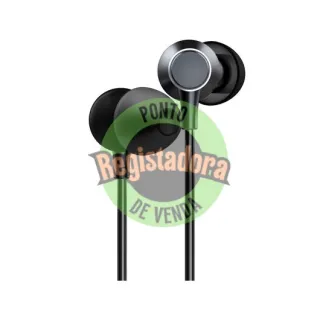 BLACK METALLIZED WIRED HEADPHONES