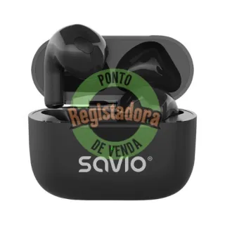 SAVIO TWS-02 PRO BLACK WIRELESS EARPHONES