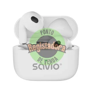 SAVIO TWS-01 PRO WHITE WIRELESS EARPHONES