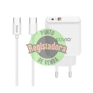 SAVIO LA-10 30W WHITE CHARGER WITH CABLE