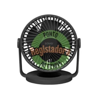 SAVIO AD-01 Black USB Desk Fan with 4 Cooling Modes/360° Angle Adjustment SAVAD-01