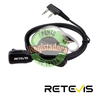 Auriculares RT668 Transparente Anti-Ruído Com PTT
