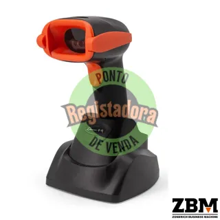 Leitor Código Barras 2D Industrial IP54 Wireless até 80 Metros c/ Cradle - ZQ-S2D39