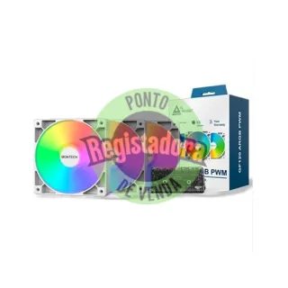 VENTILADOR 120X120 MONTECH GF120 PWM WHITE PACK 3 + HUB