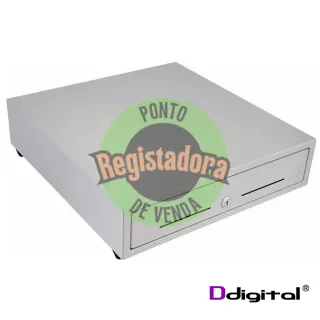Gaveta Dinheiro Metálica Branca 4N/8M - MK-410W - 410x420x100
