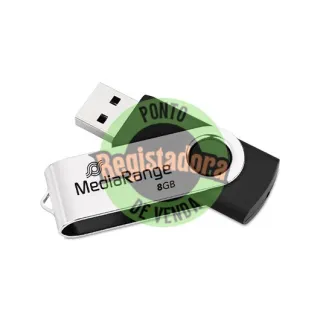 PENDRIVE 8GB USB 2.0 MEDIARANGE SILVER-BLACK