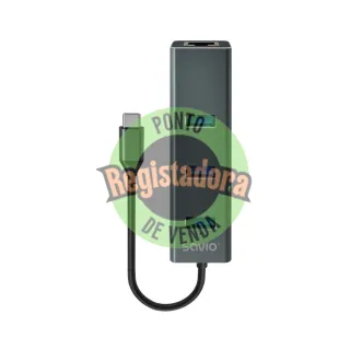 HUB SAVIO USB(C) - 3 X USB(A) 3.1 + 1 X RJ-45