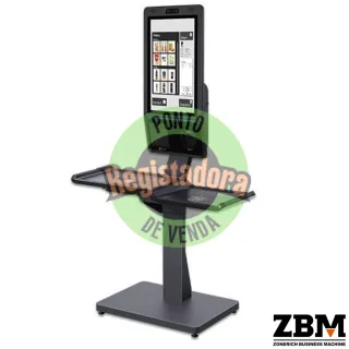 Suporte de Chão com Prateleira p/ Quiosque ZQ-HM2000/2700 Preto