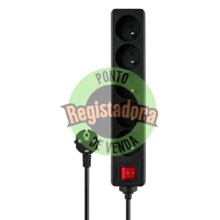5-OUTLET POWER STRIP 3M BLACK SAVIO LZ-01