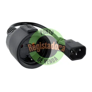 Nanocable Cabo Adaptador C14/M a CEE7/H, 25cm
