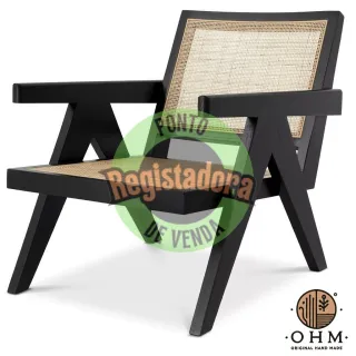 Cadeira Rattan Black
