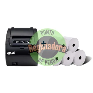 Kit impressora térmica tickets TP8002 + 5 rollos 80
