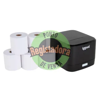 iggual Kit impressora térmica TP EASY 58 + 5 rollos
