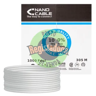 Nanocable Bobina Cabo RJ45 CAT5E UTP Rigido 305M