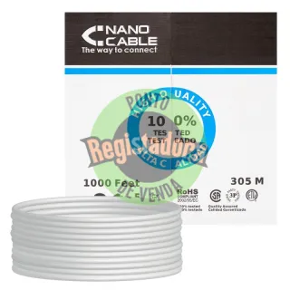 Nanocable Bobina Cabo RJ45 CAT5 FTP Rigido 305M