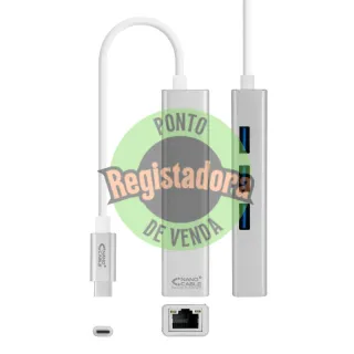 Nanocable Conversor USB-C Ethernet +3xUSB 3.0
