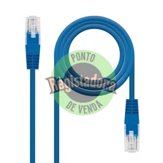Nanocable Cabo de rede cat.6 UTP 30cm Azul