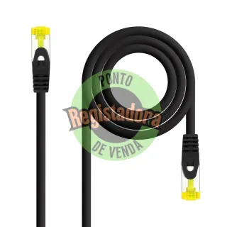 Nanocable Cabo de rede LSZH Cat.6A SFTP 25cm Preto