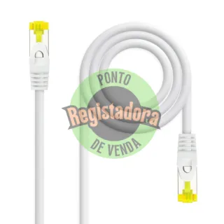 Nanocable Cabo de rede LSZH Cat.6A SFTP 25cm Branco