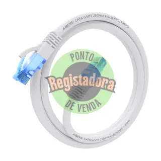 Aisens Cabo RJ45 CAT.6 UTP AWG26 CCA Branco 1M