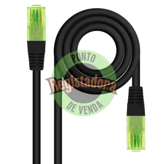 Nanocable Cabo RJ45 Cat.6 UTP CCA 1.5 m Preto