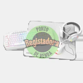 KROM KENTA PC Combo Gaming 4 en 1 RGB Branco