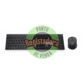 Gembird Kit Teclado+Rato Inalámbr. Pro Slim Preto