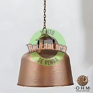 Candeeiro Ox em Metal Bronze Martelado