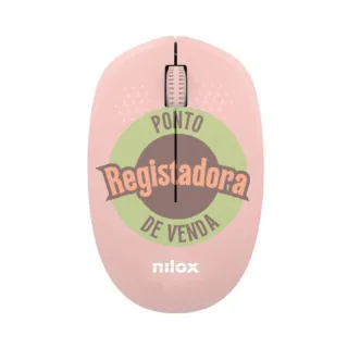 Nilox Rato Wireless, 1000 DPI, 3 botones, Rosa
