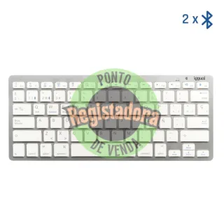 iggual Teclado Bluetooth Slim TKL-BT prateado 2 canal