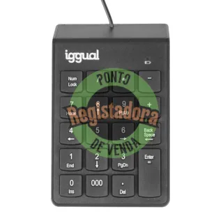 iggual Teclado numérico USB CK-NUM-19T preto