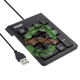 Tooq Teclado USB Numérico 19 teclas Preto