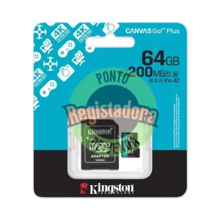 Kingston microSD Canvas Go! Plus 4 64GB 200 MB-s