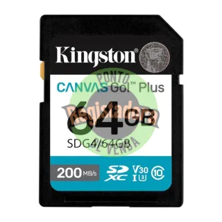 Kingston Canvas Go! Plus 4 SD 64GB class 10 U3 V30