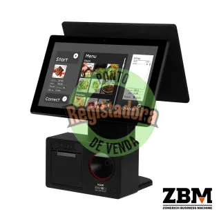 POS/Quiosque Intel J6412 / DDR4 8GB / SSD 120GB / Printer & 2D Module / Touch 15.6" + Display Cliente 15.6" / W11 PRO Preto