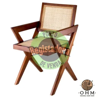 Cadeira Rattan Marron