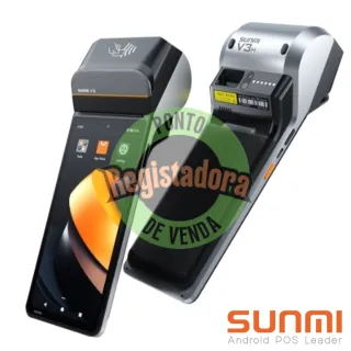 V3H, GMS EDLA, A13, 6.75", 4GB+64GB, 2MP Front Camera + 8MP Rear Camera, SUNMI 2D Scanner SS1104, 58mm Printer + label printer, NFC, EU 4G, eSIM, Fingerprint, EU Adapter, 3-Y