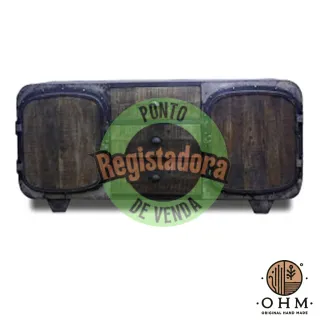 Móvel de TV Estilo Industrial Retrô