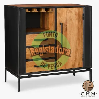 Armário de Vinho Gun Metal