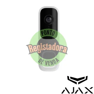 AJAX - Campainha 4 MP com IA integrada, detetor PIR - White