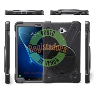 Capa Tablet P / Samsung T585 Black c/ Hand Strap