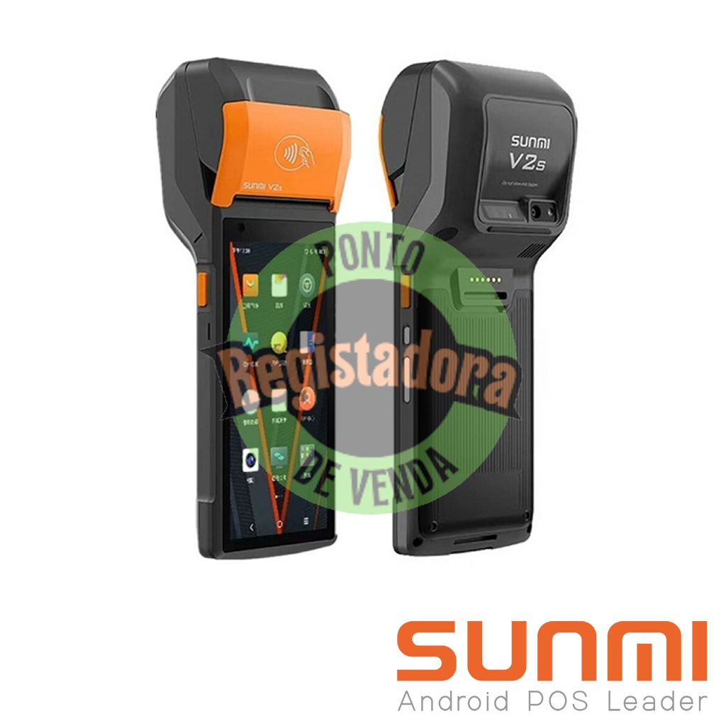V2s, SUNMI OS, A12 Go, 5.5", 1GB+8GB, 5MP rear camera, printer + label printer, Wifi, 4G, EU Adapter, 1-Y