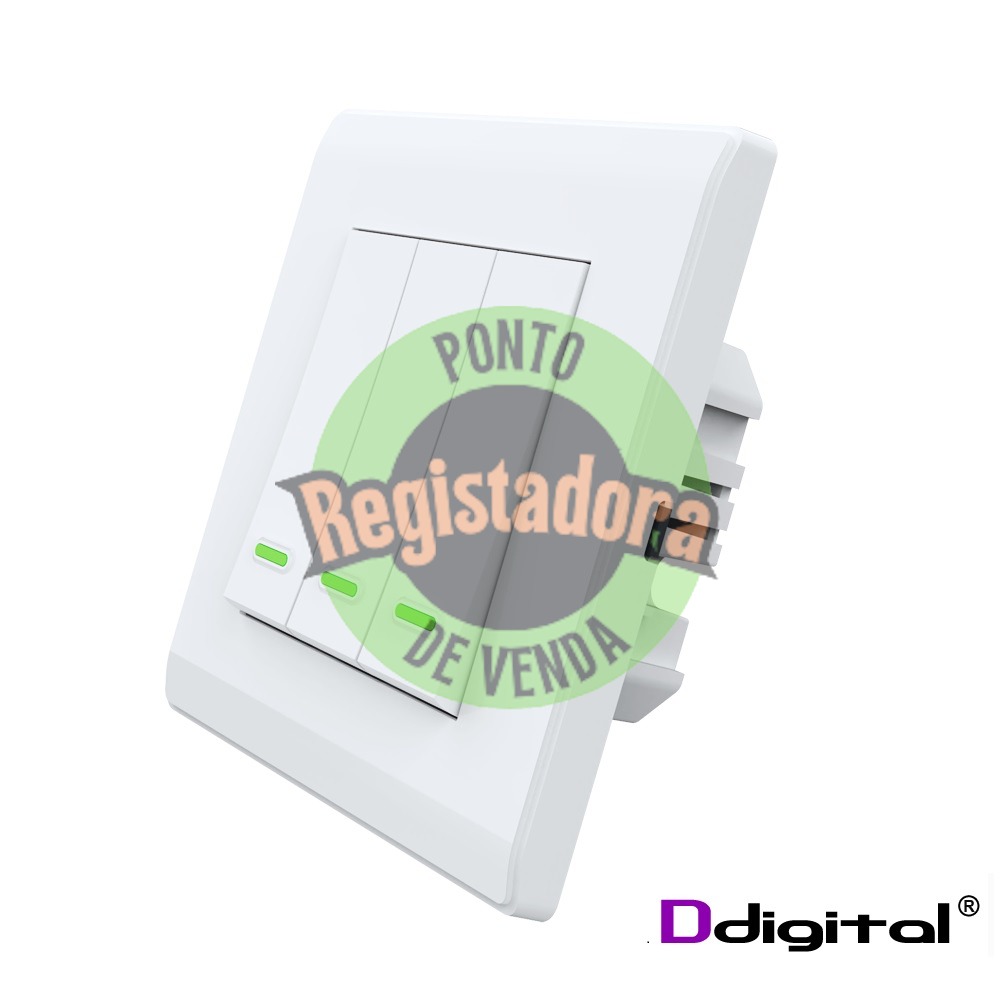 Interruptor Inteligente Wi-FI 3 Botões Alexa Branco