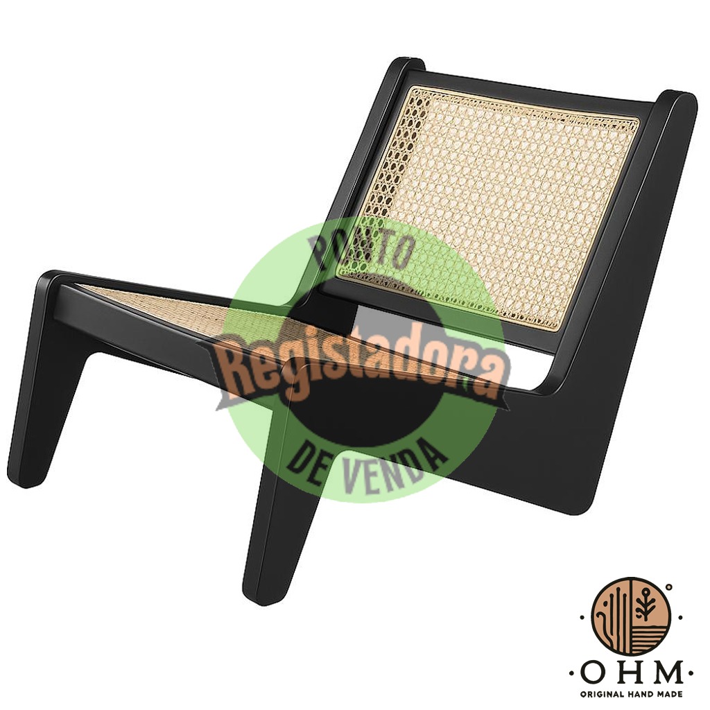 Poltrona Rattan Black