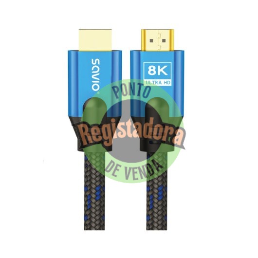 HDMI 2.1 (M) BRAIDED 8K CABLE SAVIO CL-169 5M