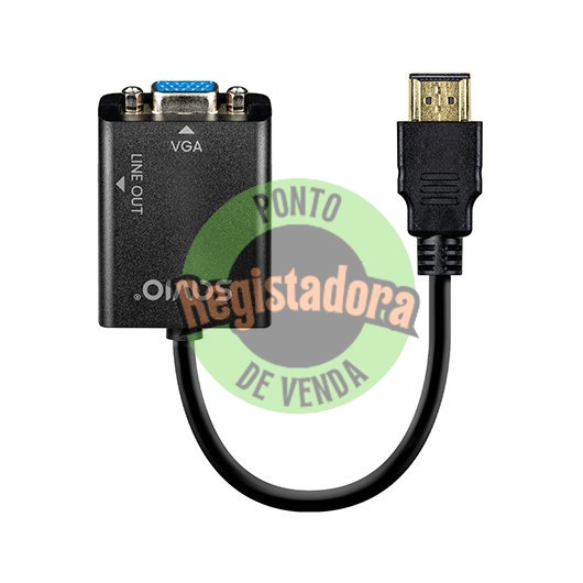 ADAPTADOR HDMI (M) - VGA (H) + MINI JACK 3.5 MM