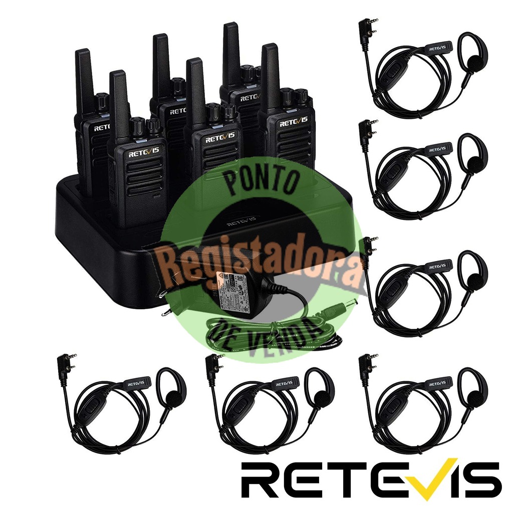 Walkie Talkie C/ Auricular RT668 + Cradle - Pack 6